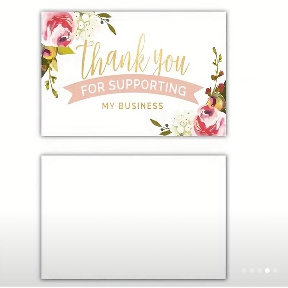 50 Cards Thank You For Supporting My Small Business Cards - Picture 4 of 8
